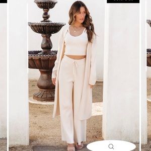 ISO: EFFORTLESSLY CHIC RIBBED OPEN FRONT CARDIGAN - CREAM